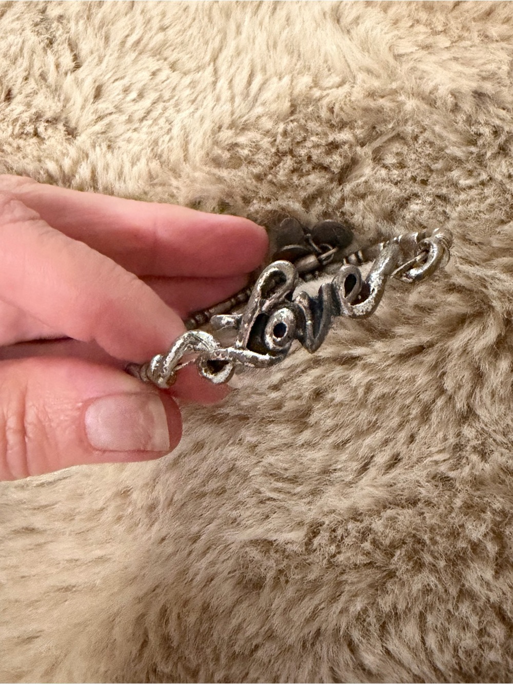 Alex & Ani Silver 'Love' Reptile Accessory Charm - Silver